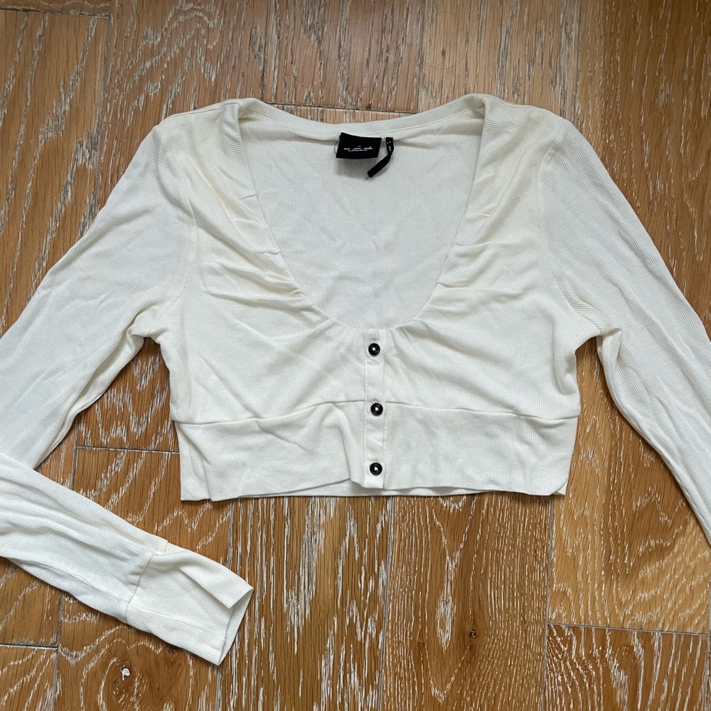 Out From Under Cropped Top Button Down